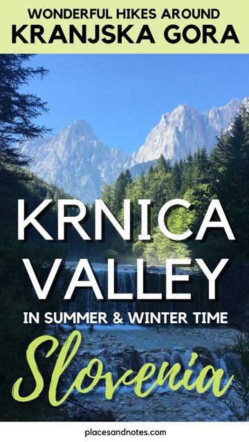 Krnica valley hiking in summer or winter Kranjska Gora Slovenia