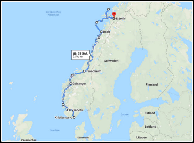 norway road trip map potopis potovanje norveska