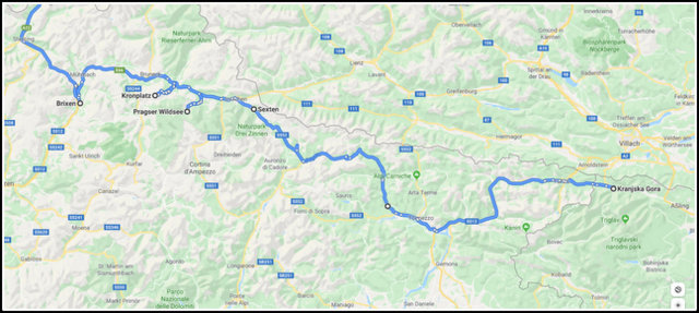 Dolomites winter skiing map