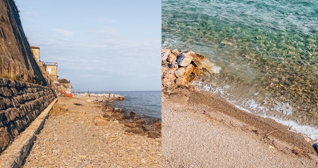 Piran-plaža-pod-obzidjem-družinski-izlet-slovenska-obala-blog